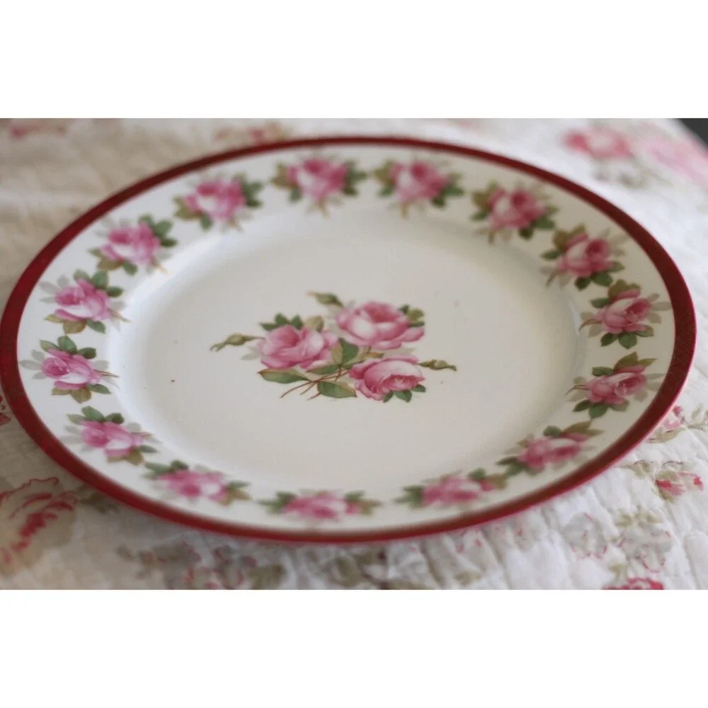 MZ Austria Plate Pink Roses